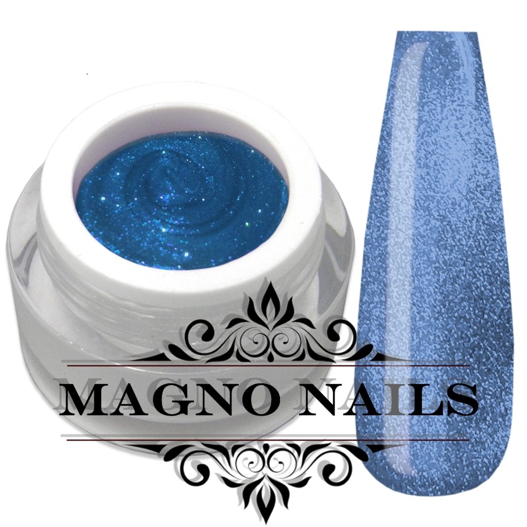 UV Gel - Platinium Cat Eye - Solide Blue